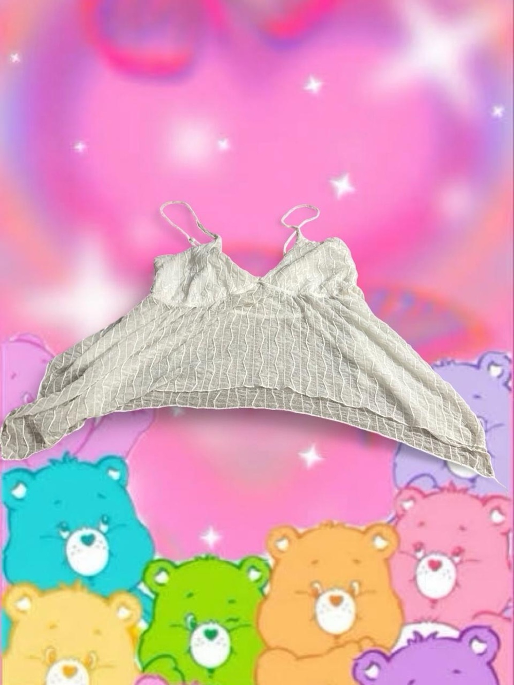 shosho Cream Strappy Cropped Sleep Cami